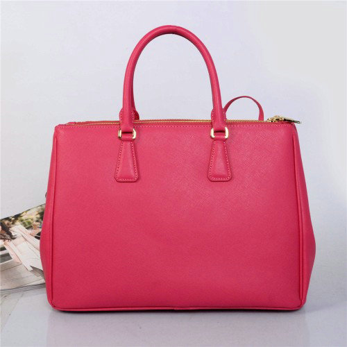 2014 Prada saffiano calfskin tote bag BN1786 rosered